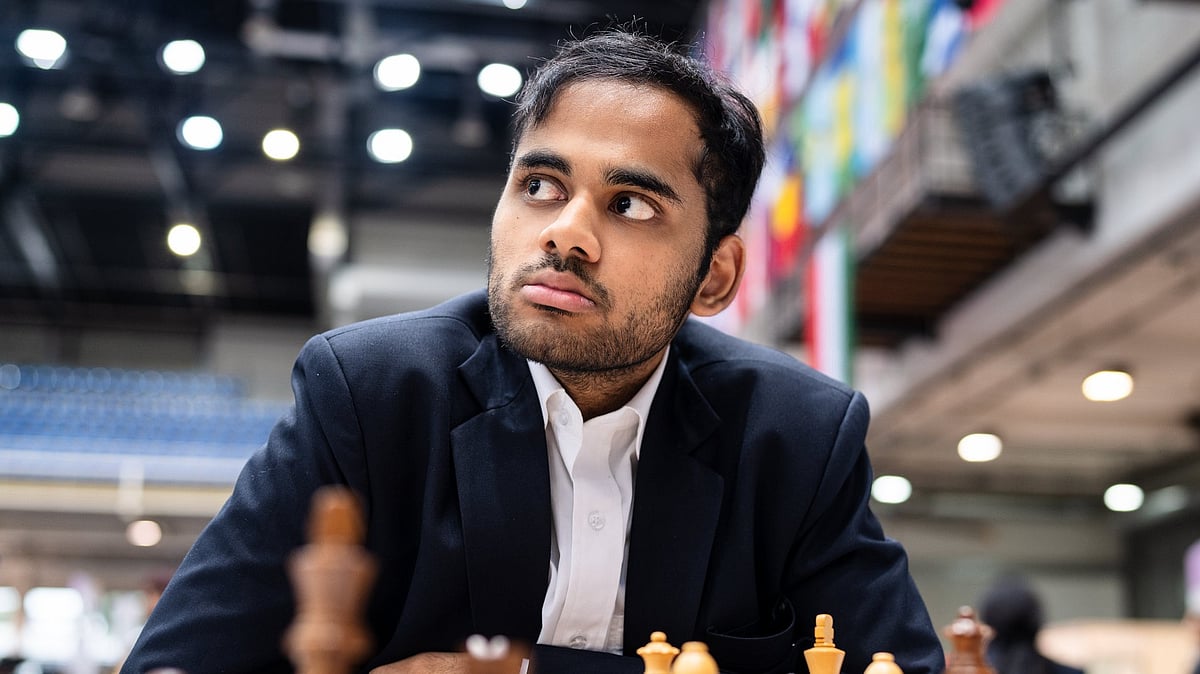 Arjun Erigaisi at Chess Olympiad. - X/FIDE_Chess
