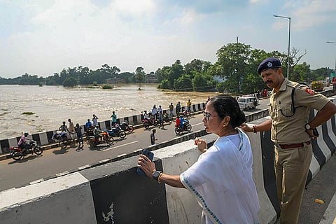Mamata Banerjee visits flood-affected areas