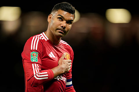 EFL Cup, Manchester United vs Barnsley: Manchester United's Casemiro reacts at halftime