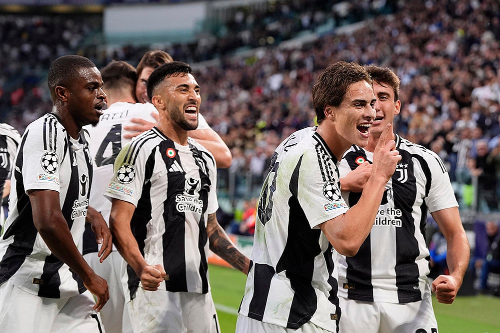 2024-25 UEFA Champions League soccer Juventus and PSV Eindhoven