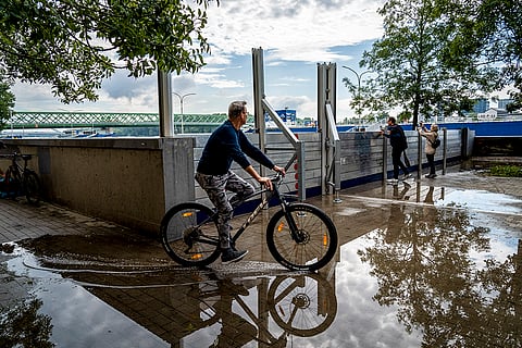Central Europe Floods: Flooded River Danube in Slovakia
