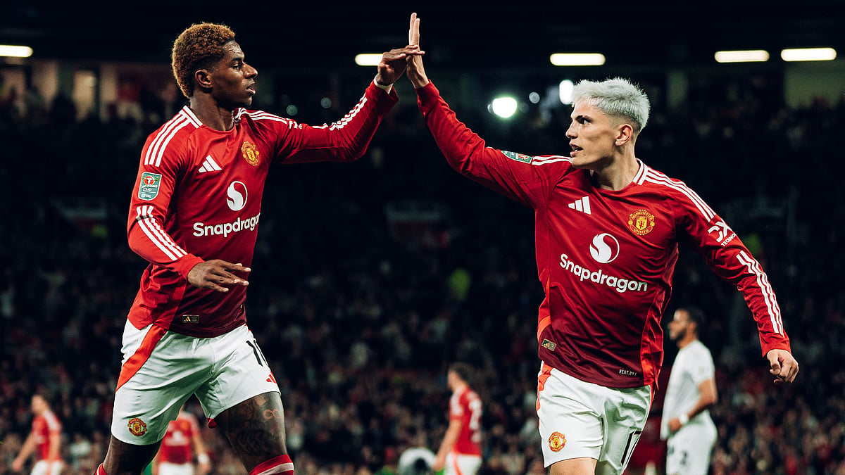 Marcus Rashford scored twice on Tuesday
