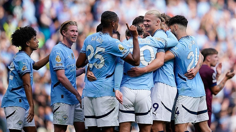Manchester City are the reigning PL champions. - Photo: AP/Dave Thompson