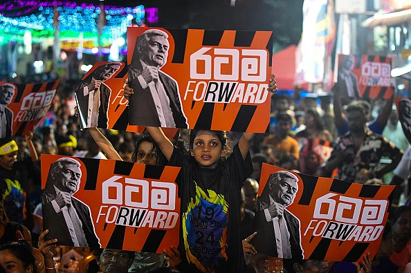 an election rally ahead of the upcoming presidential elections in Colombo