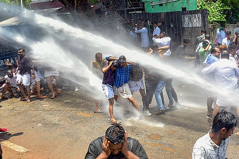 Muslim Youth League protest against Kerala CM