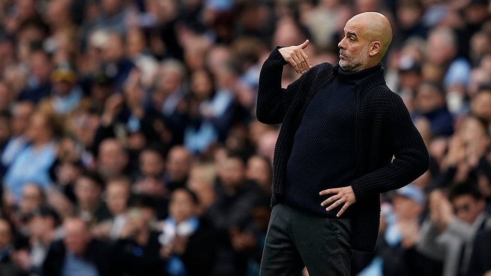 Manchester Citys coach Pep Guardiola