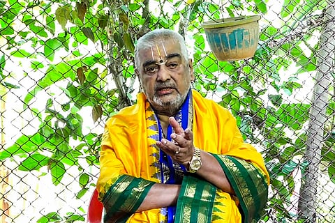 AV Ramana Dikshitulu speaks to media