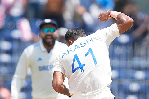 IND Vs BAN, 1st Test Day 2: India's Arash Deep celebrates the wicket of Bangladesh's Mominul Haque 
