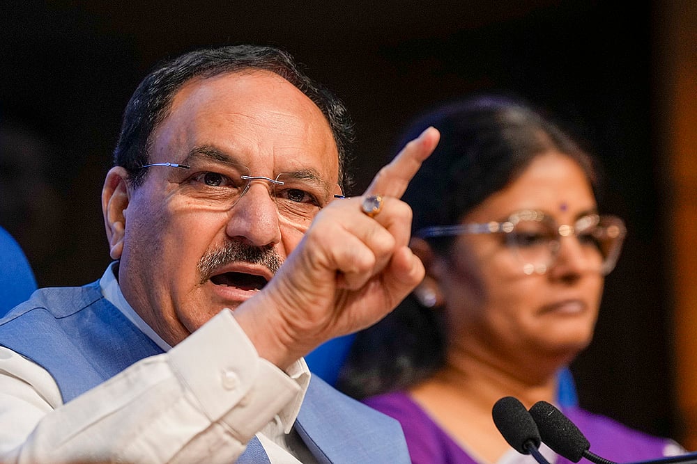 JP Nadda PC on 100 days of govt in New Delhi