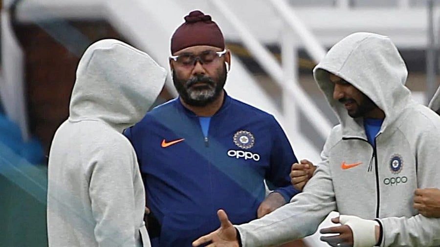 Photo: X | News18 CricketNext : Sarandeep Singh (M) with Indian cricket team players.