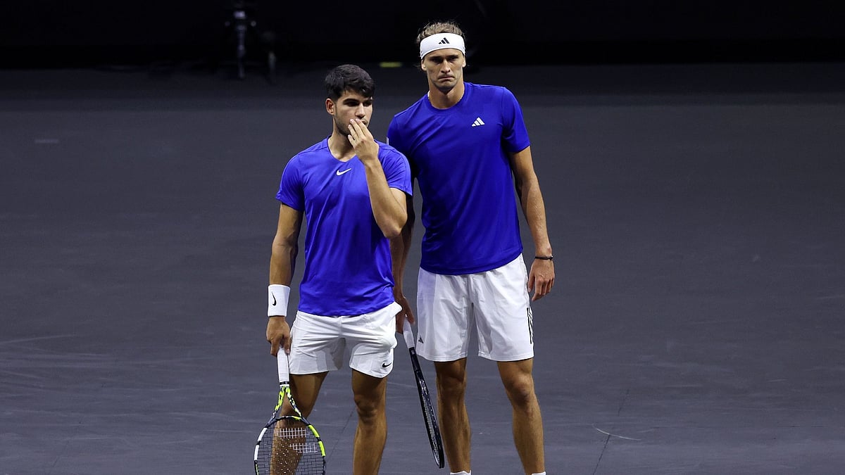 Team Europe's Carlos Alcaraz and Alexander Zverev