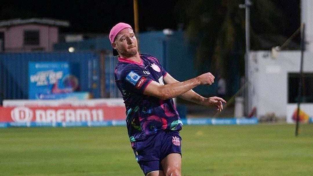 Photo: X | Barbados Royals : David Miller during a practice session of Barbados Royals in CPL 2024.
