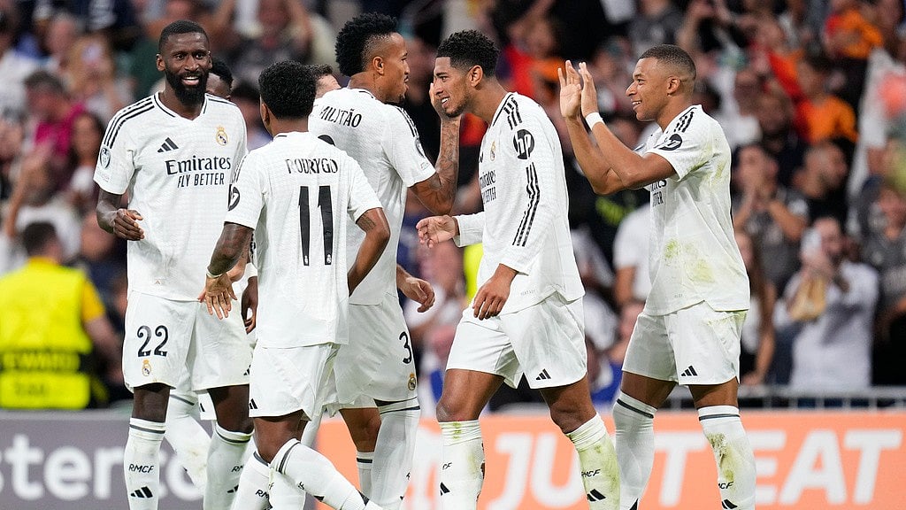AP/Manu Fernandez : Kylian Mbappe has scored five goals already in Real Madrid's La Liga 2024-25 campaign.