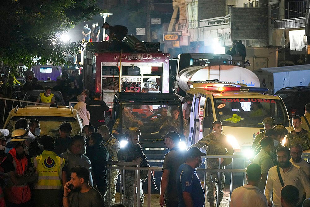 Lebanon Mideast Tensions: Israeli missile strike in Beirut_10