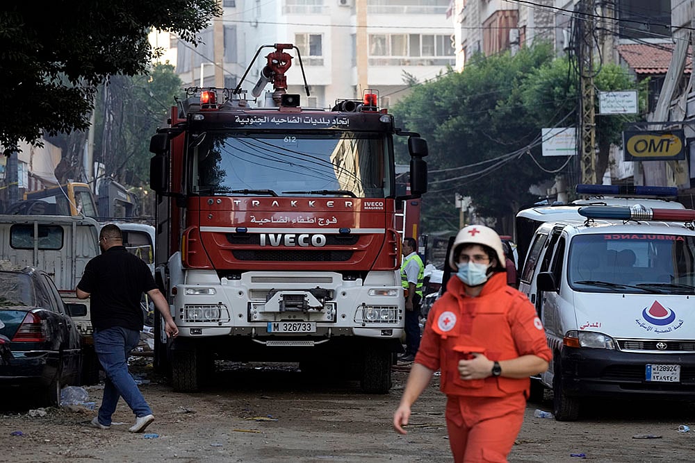 Lebanon Mideast Tensions: Israeli missile strike in Beirut_4