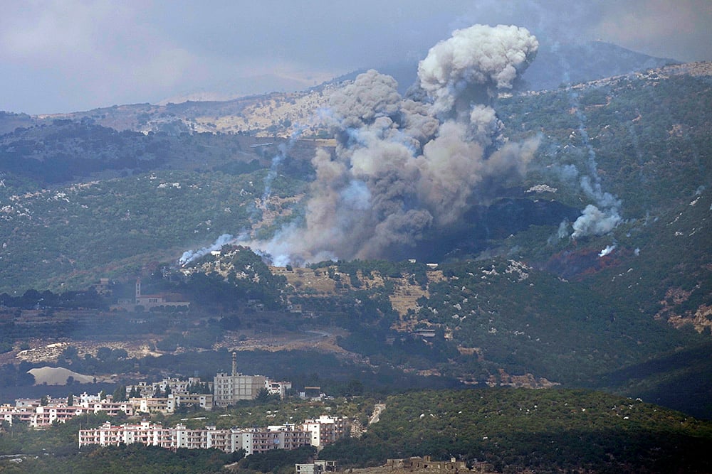 Lebanon Mideast Tensions: Israeli missile strike in Beirut_12