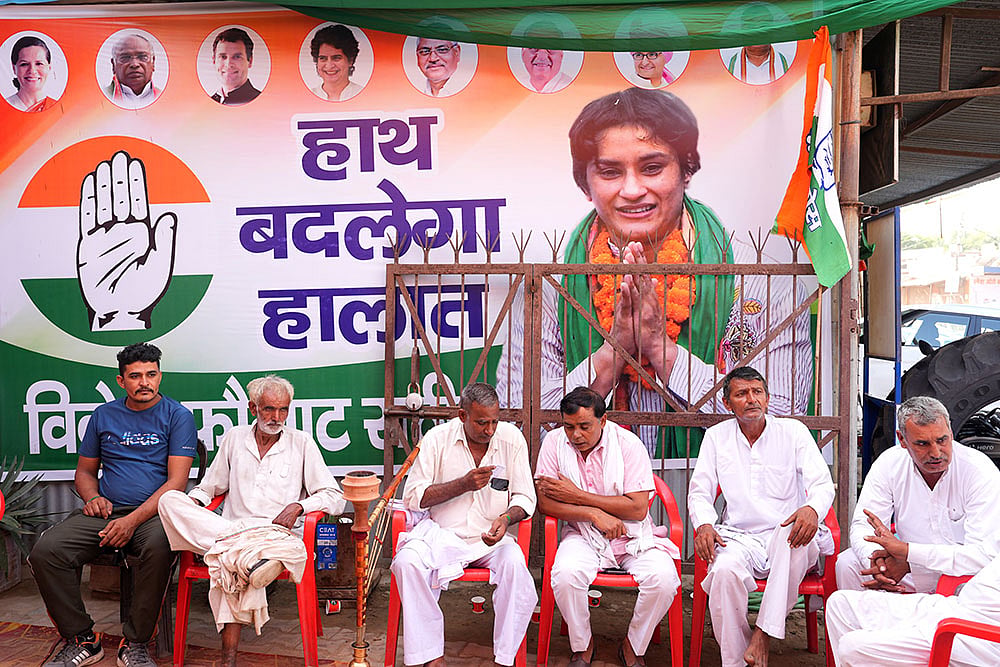 Olympic Wrestler Vinesh Phogat Campaigns for 2024 Haryana polls in Julana constituency_8