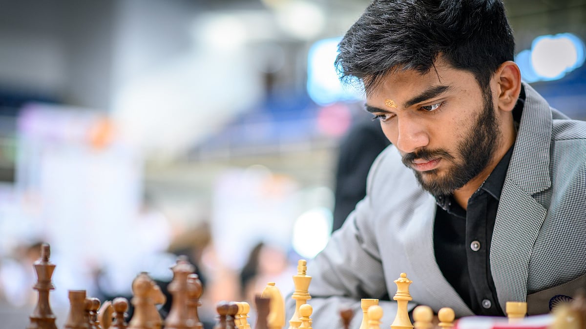 FIDE/Michał Walusza : Indian Grandmaster D Gukesh beat America's Fabiano Caruana in round 10 of the FIDE Chess Olympiad 2024 in Budapest.