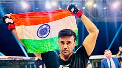 Indian wrestler Sangram Singh after his MMA win against Pakistan's Ali Raza Nasir. - Photo: Special Arrangement
