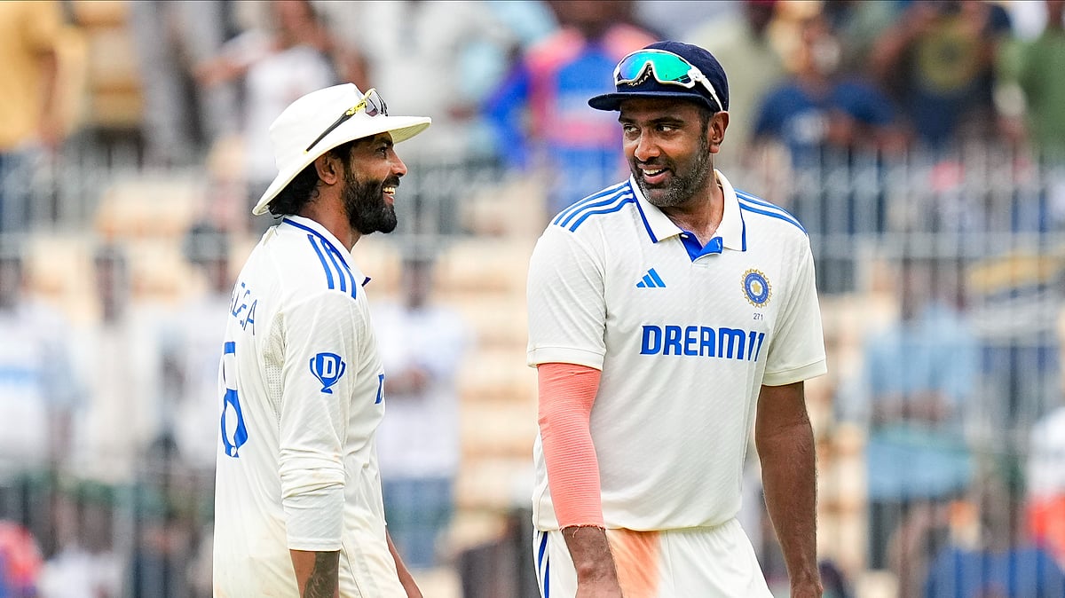 Indias Ravichandran Ashwin and Ravindra Jadeja. PTI Photo