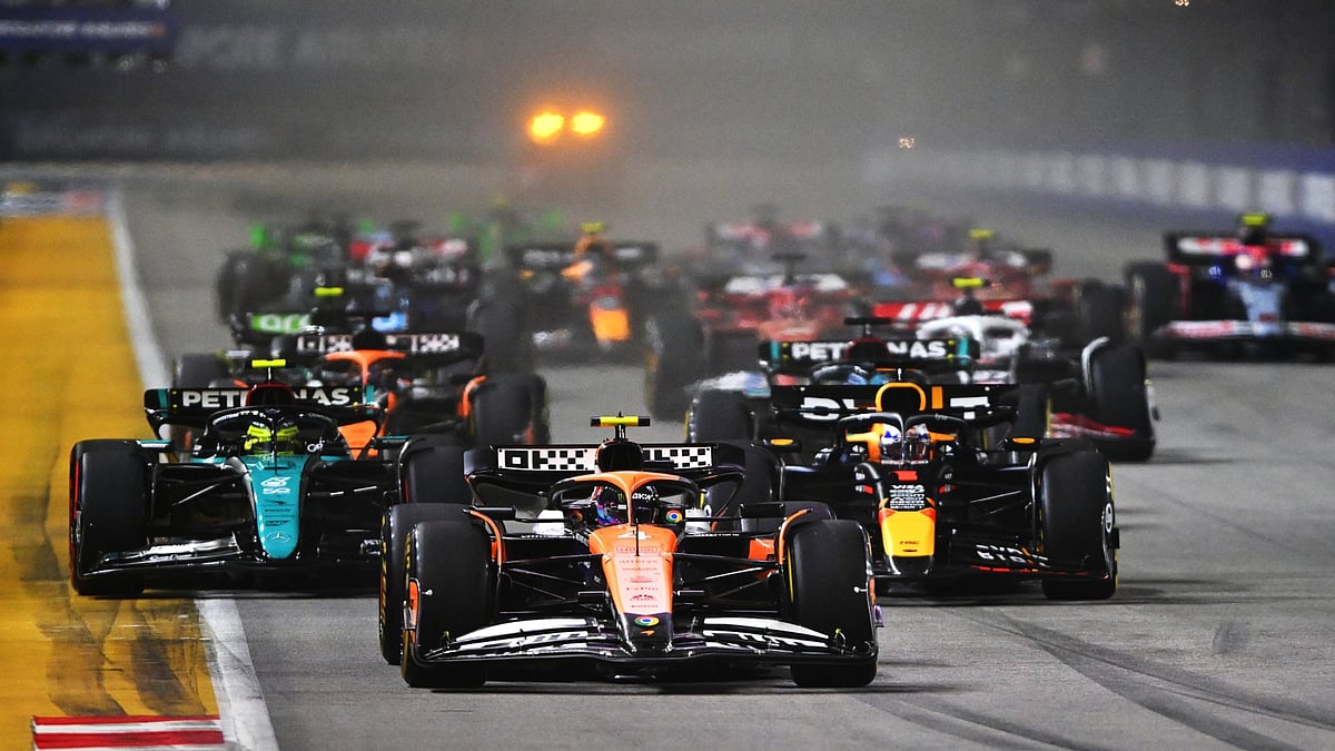 Lando Norris won from pole in Singapore