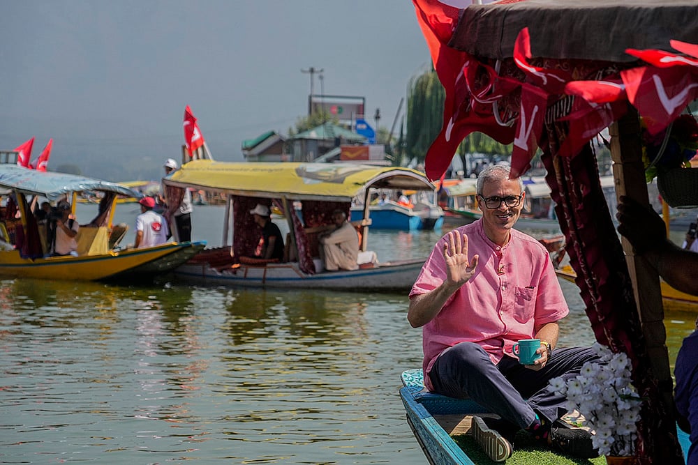 J&K Assembly Polls, NC’s Shikara Rally at Dal Lake in Srinagar_9