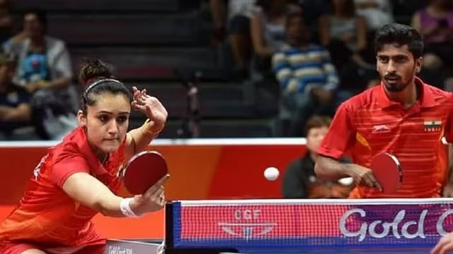 X/Media_SAI : File photo of Indian paddlers Manika Batra and Sathiyan Gnanasekaran.