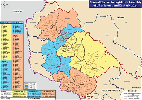 J&K Assembly Polls Map