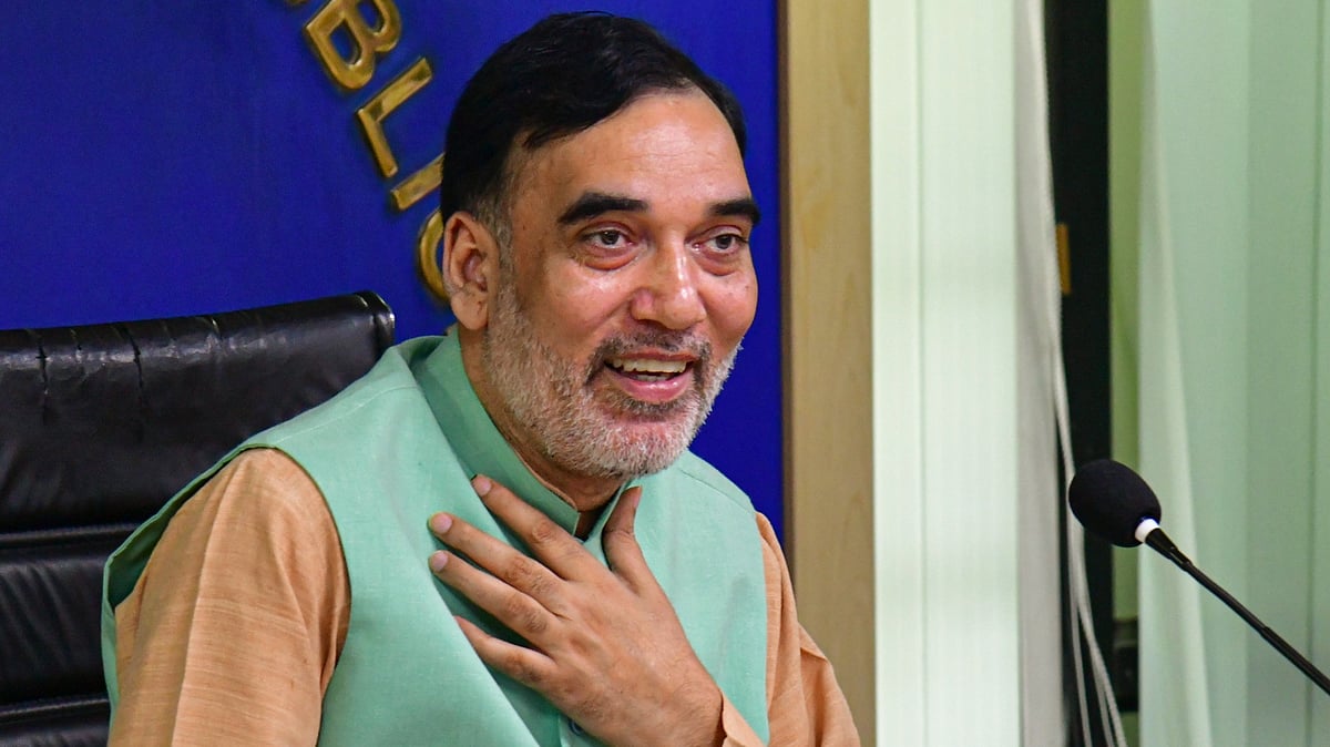 Delhi Minister Gopal Rai addresses a press conference at the Delhi Secretariat, in New Delhi, Wednesday, Sept. 25, 2024. - PTI