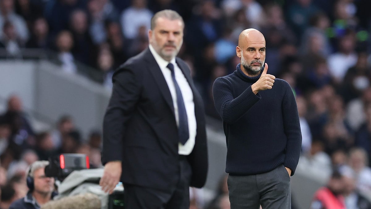 Pep Guardiola and Ange Postecoglou will meet again in the EFL Cup. - null