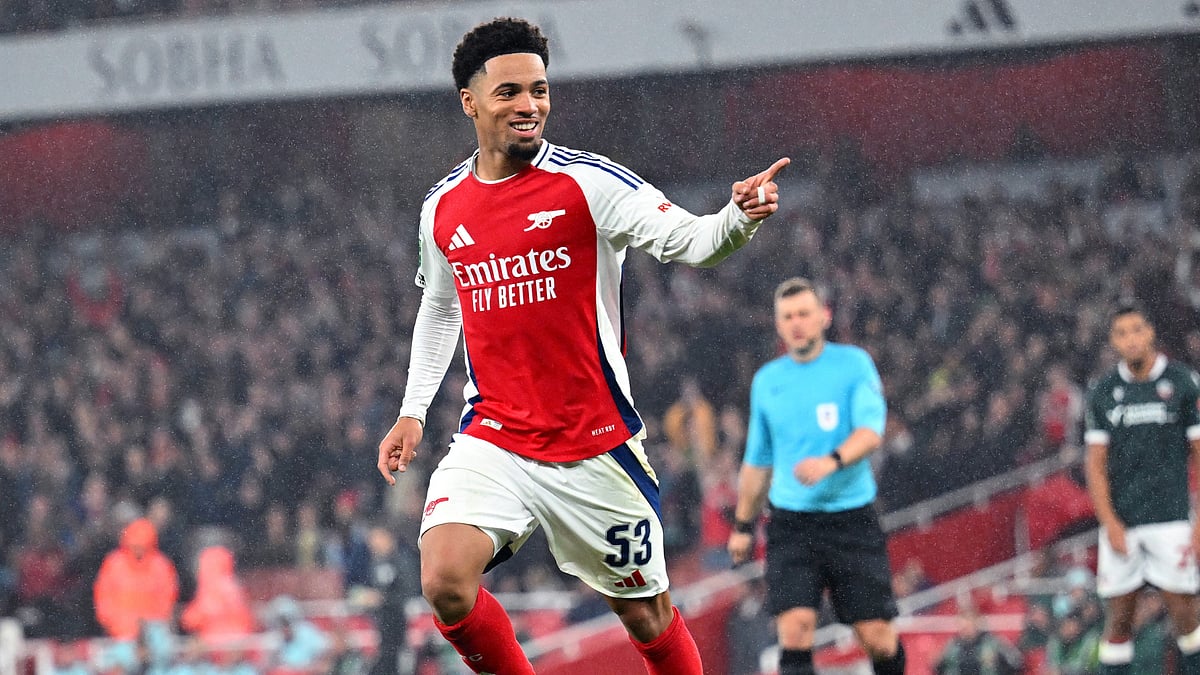 Ethan Nwaneri scored twice on his first Arsenal start in the Gunners' victory over Bolton Wanderers. - null