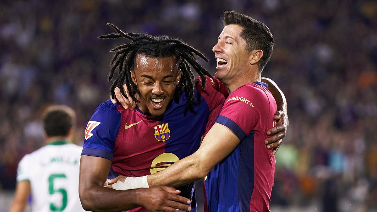 Robert Lewandowski was Barca's matchwinner. - null