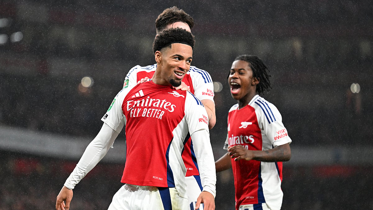 Ethan Nwaneri scored twice on his senior Arsenal debut against Bolton.