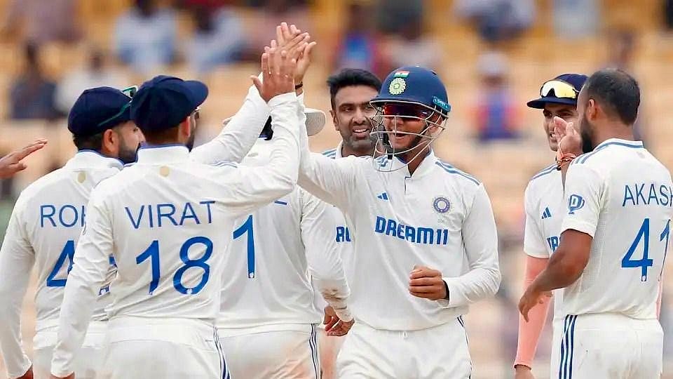 India national cricket team during the first Test in Chennai. - Photo: X | Jay Shah