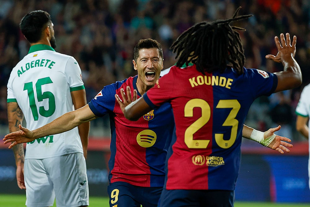 2024-25 Spain Soccer La Liga Barcelona vs Getafe_Robert Lewandowski