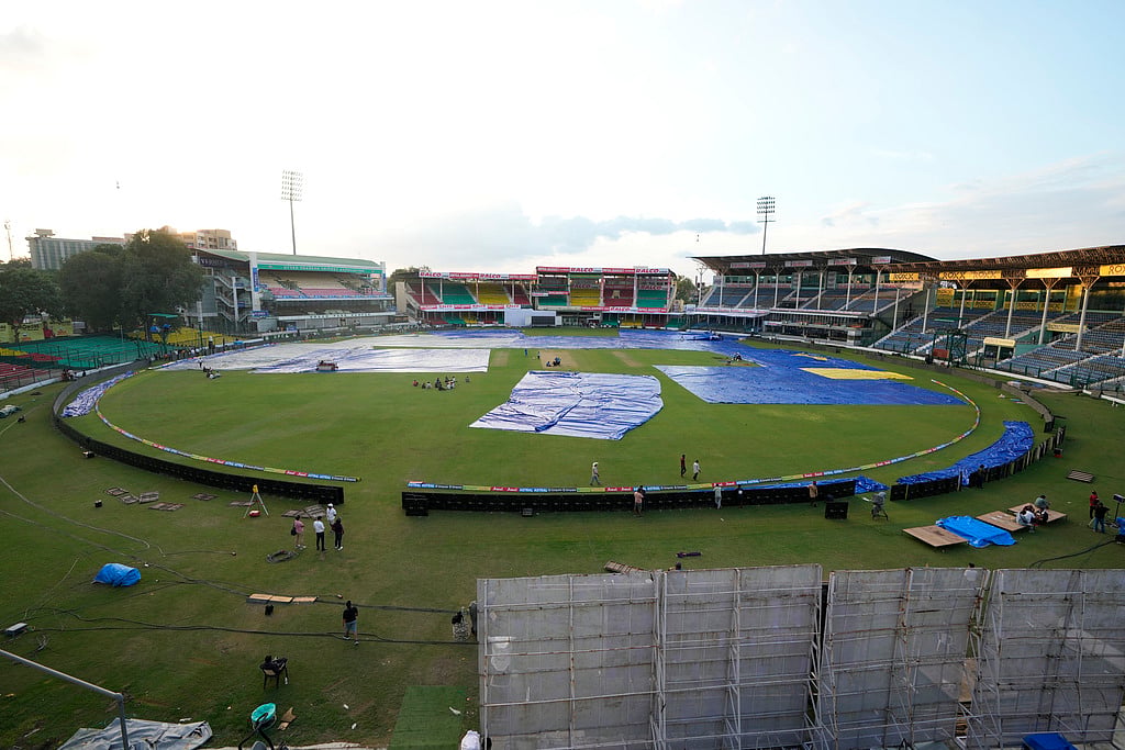 Kanpur's Green Park Stadium on match eve. - AP/Ajit Solanki