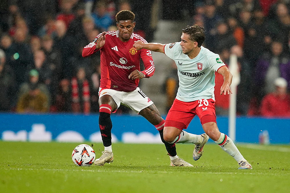 2024-25 UEFA Europa League soccer, Manchester United vs Twente_Marcus Rashford