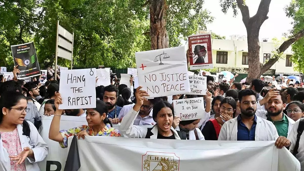 Doctors Protest For Justice in RG Kar Rape Case