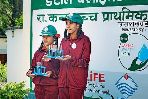 Children engaging in innovative 
experiments and activities aligned with key pillars of climate resilience at schools