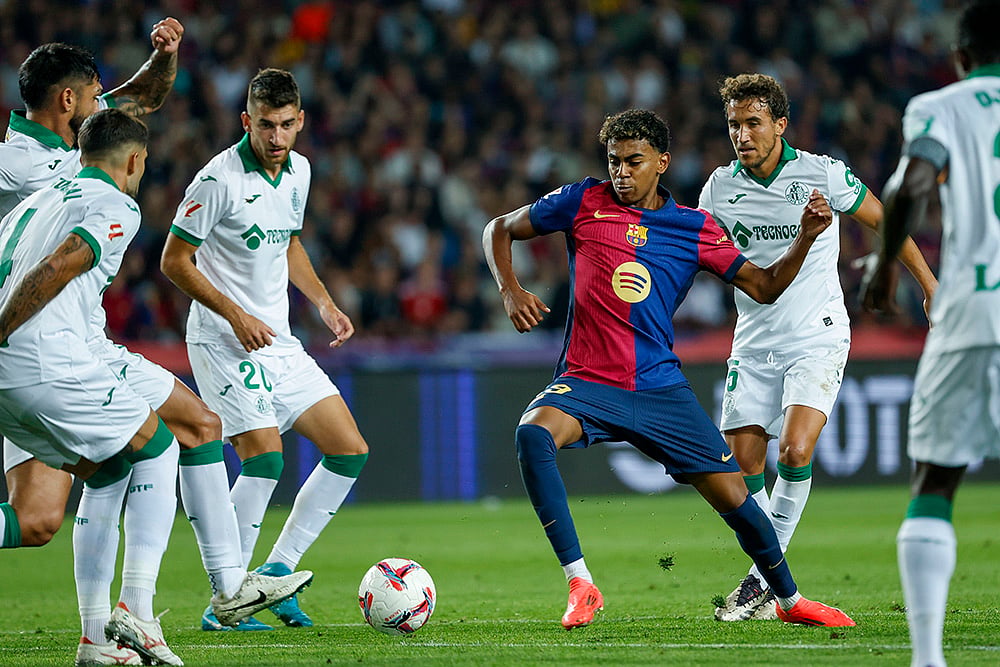 2024-25 Spain Soccer La Liga Barcelona vs Getafe_Lamine Yamal