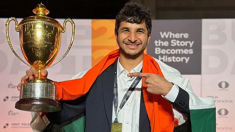Vidit Gujrathi was part of the five-member Indian men's team that won a historic gold in the open category of the recent Olympiad in Budapest - Instagram/ @viditchess