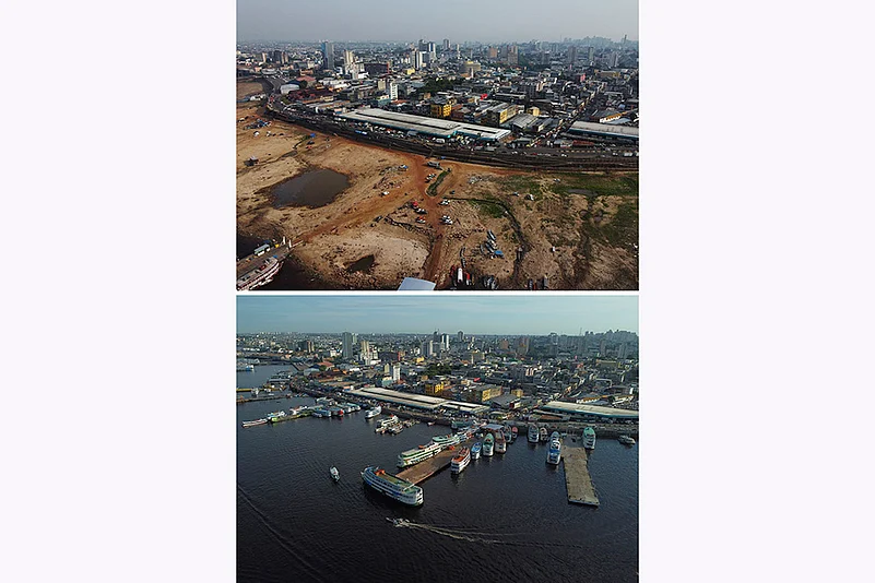 Brazil Climate Amazon Drought Negro River in Manaus_8