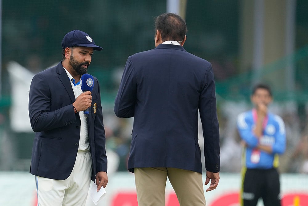India vs Bangladesh Test Cricket 2nd Test Day 1 photo gallery_Rohit Sharma toss