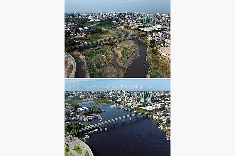 Brazil Climate Amazon Drought Negro River in Manaus_6