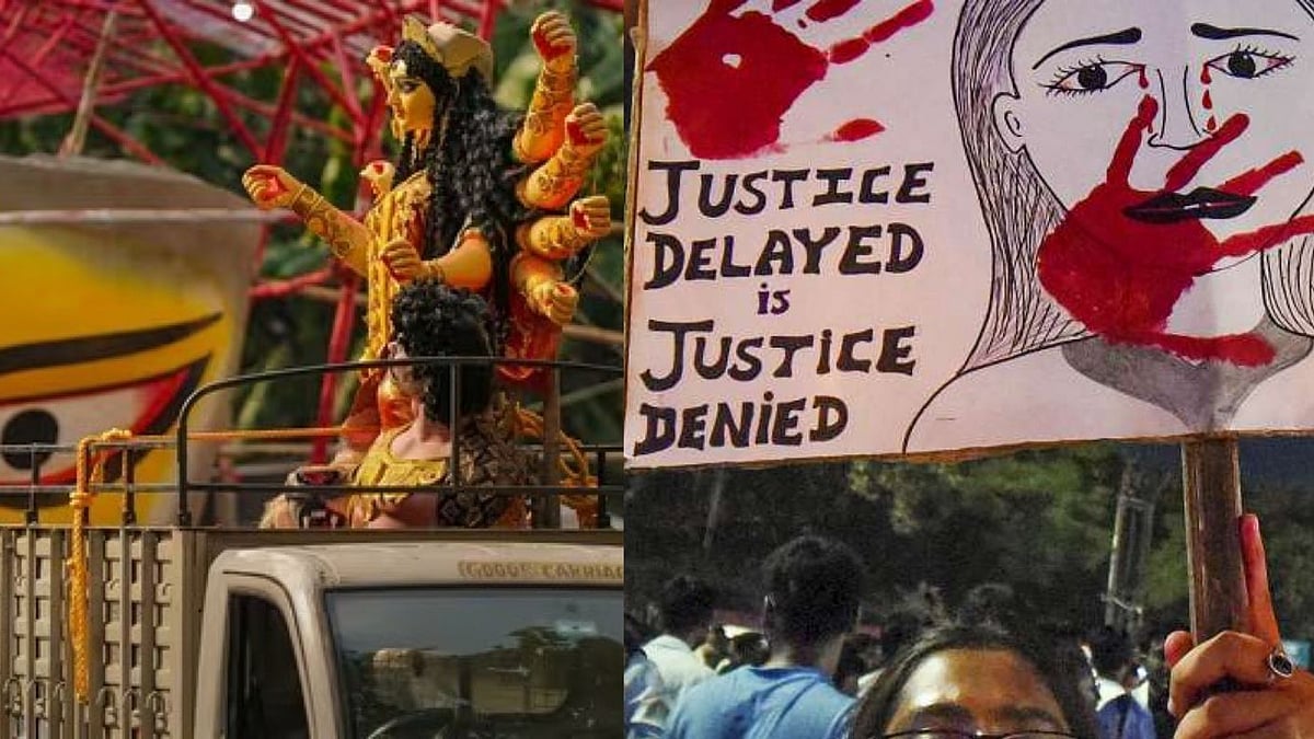 PTI : Durga Puja celebrations in Kolkata amid protests over RG Kar incident