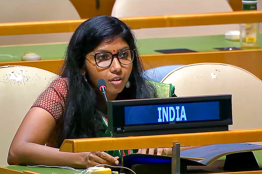 First Secretary in India’s Permanent Mission to the UN Bhavika Mangalanandan 