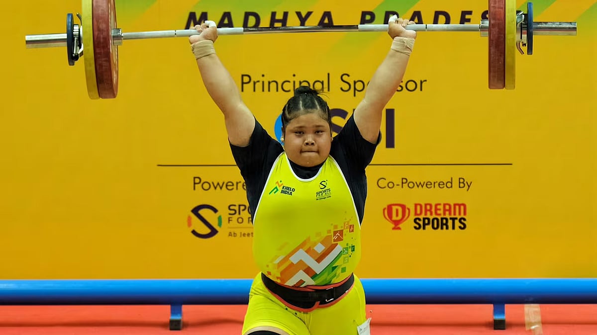 Khelo India Youth Games 2022 - Olympics.com : Maibam Martina Devi during Khelo India Youth Games 2022.