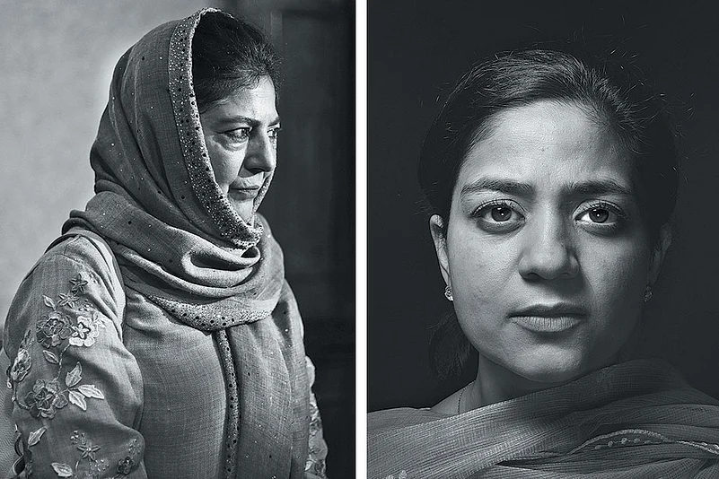 President of the Peoples Democratic Party Mehbooba Mufti and her daughter Iltija Mufti