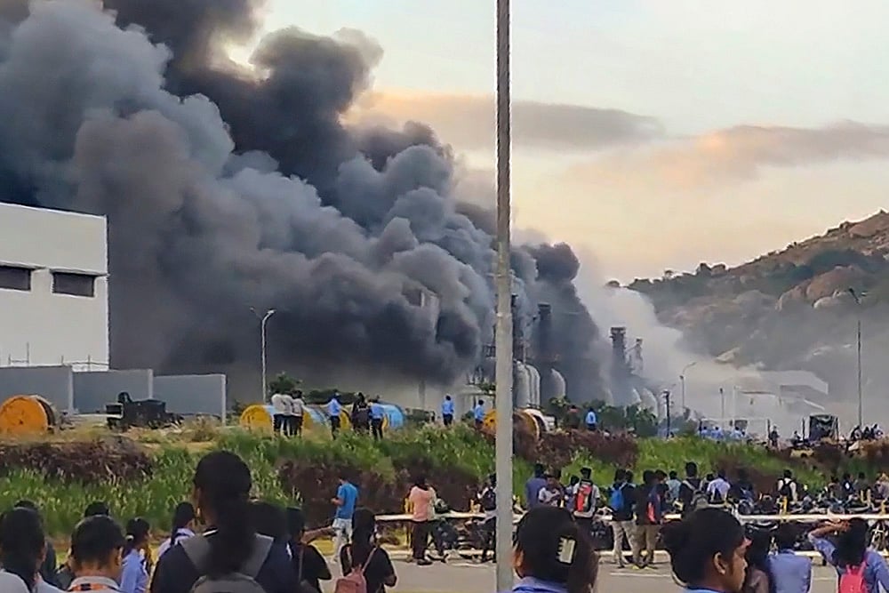 Fire at Tata Electronics factory in Hosur, Tamil Nadu