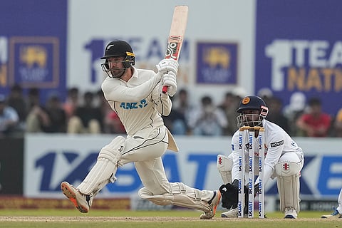 Sri Lanka Vs New Zealand 2nd Test: New Zealand's Tom Blundell plays a shot 